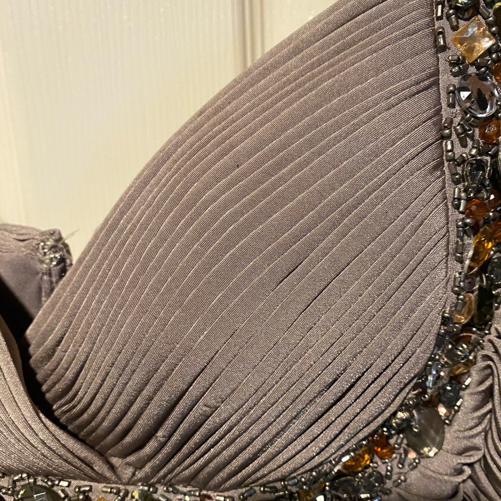 JS Boutique Ruched Dress Gray - Picture 5 of 8